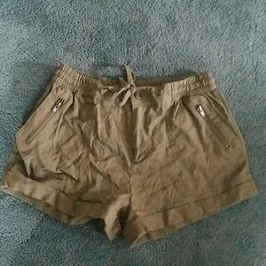 Olive Stretchy Shorts